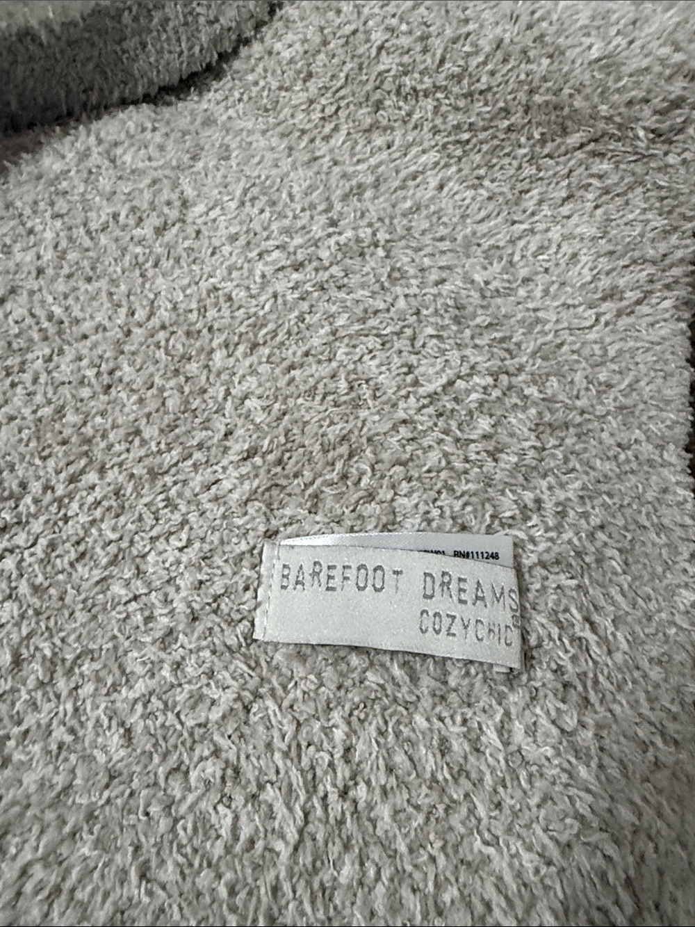 Barefoot Dreams CozyChic Plush Throw Blanket - Oatmeal Gray
